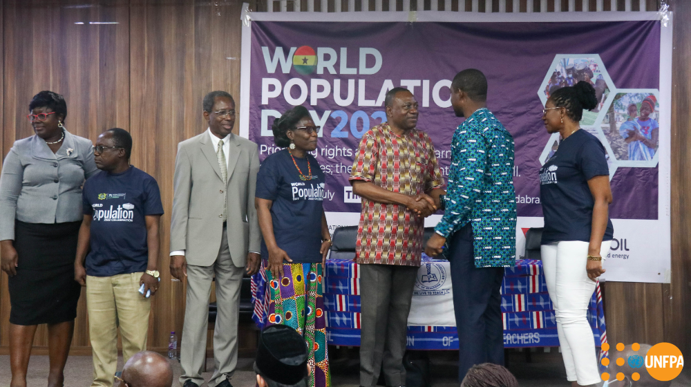 Participating heads of institutions at the celebration of World Population Day 2022 in Ghana