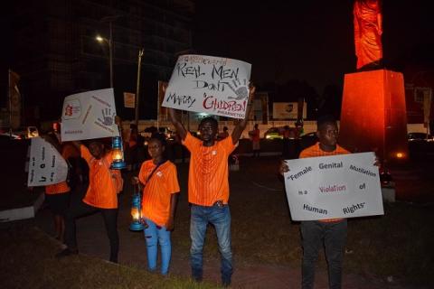 Some of the the YoLe Fellows at the vigil