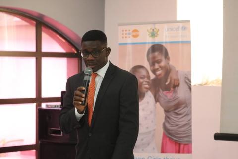 UNFPA Ghana Representative, Mr Niyi Ojuolape making some remarks at the working session