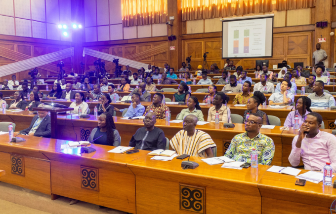 Audience at the national dissemination of the key results from the 2022 Ghana Demographic and Health Survey Report