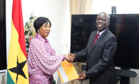 UNFPA Representative Presents Credentials to the Minister of Foreign Affairs. Image Credit: Alex Acquaye