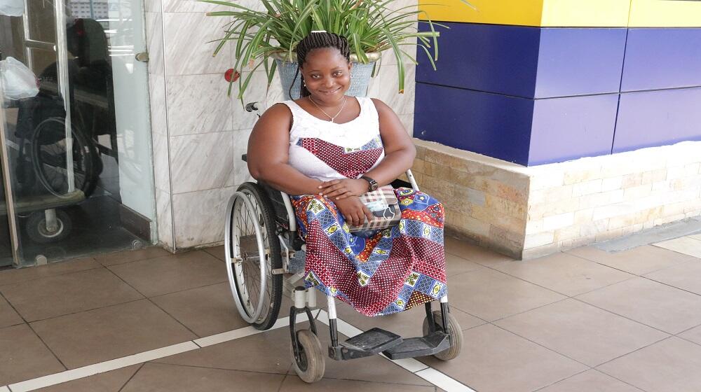 Meet Mary Mary Sewonou showing her ability as a business-woman despite her disability 