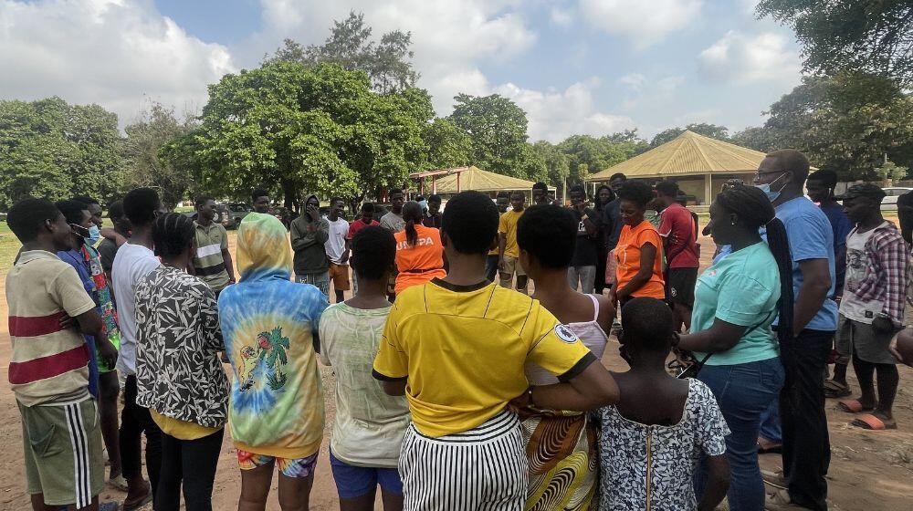 A section of the street youth being engaged on their Sexual and Reproductive Health and Rights (SRHR).
