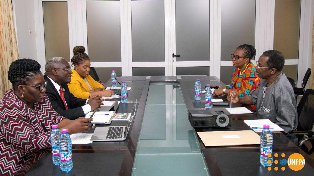 The UNFPA Ghana Rep a.i, Mr. Yisa in an interaction with the NDPC, Director-General, Dr. Kojo Mensah-Abrampa