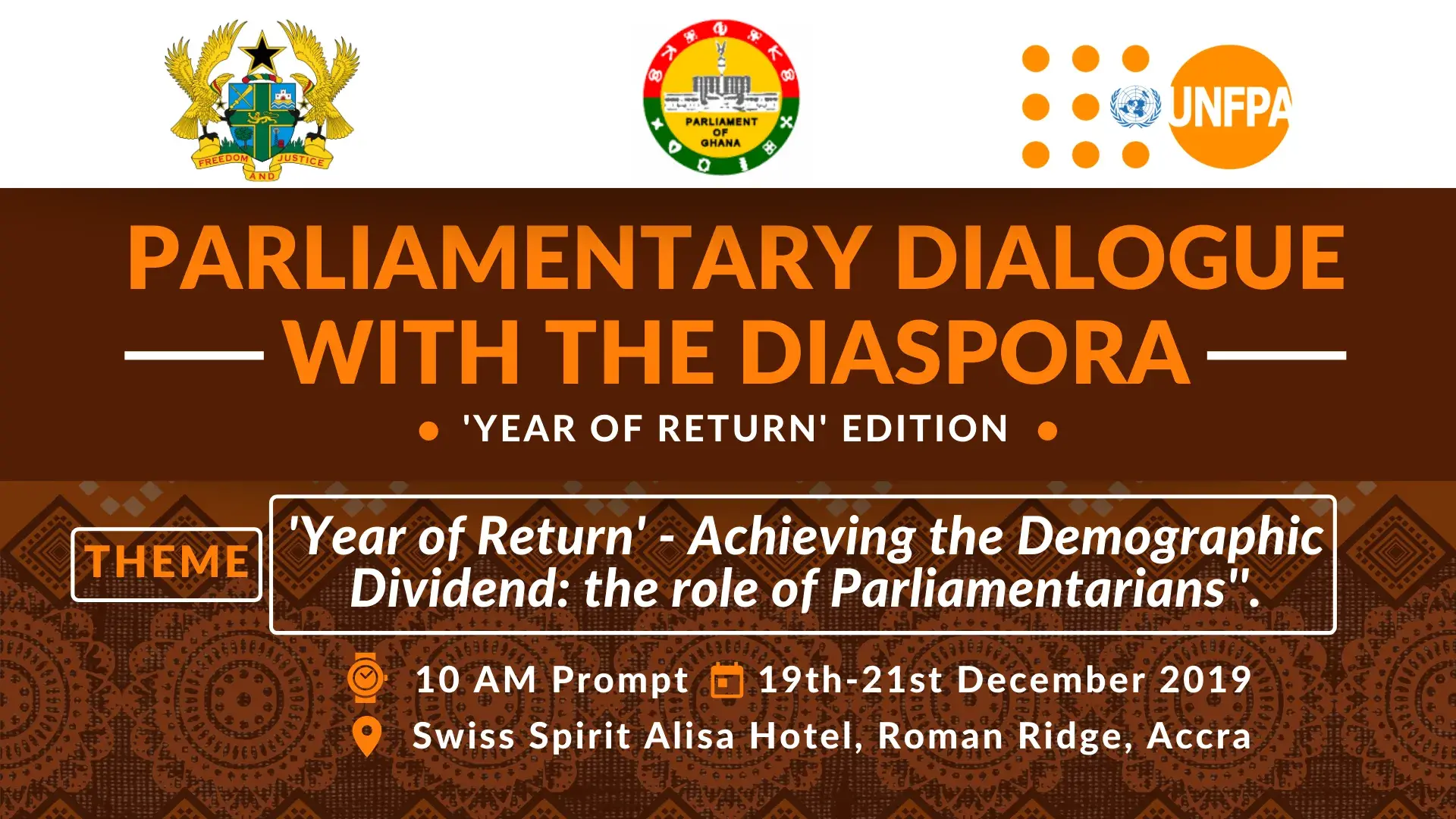 The 1st Parliamentary Dialogue with Afro-Descendants in the Diaspora on the margins of the “Year of Return 2019