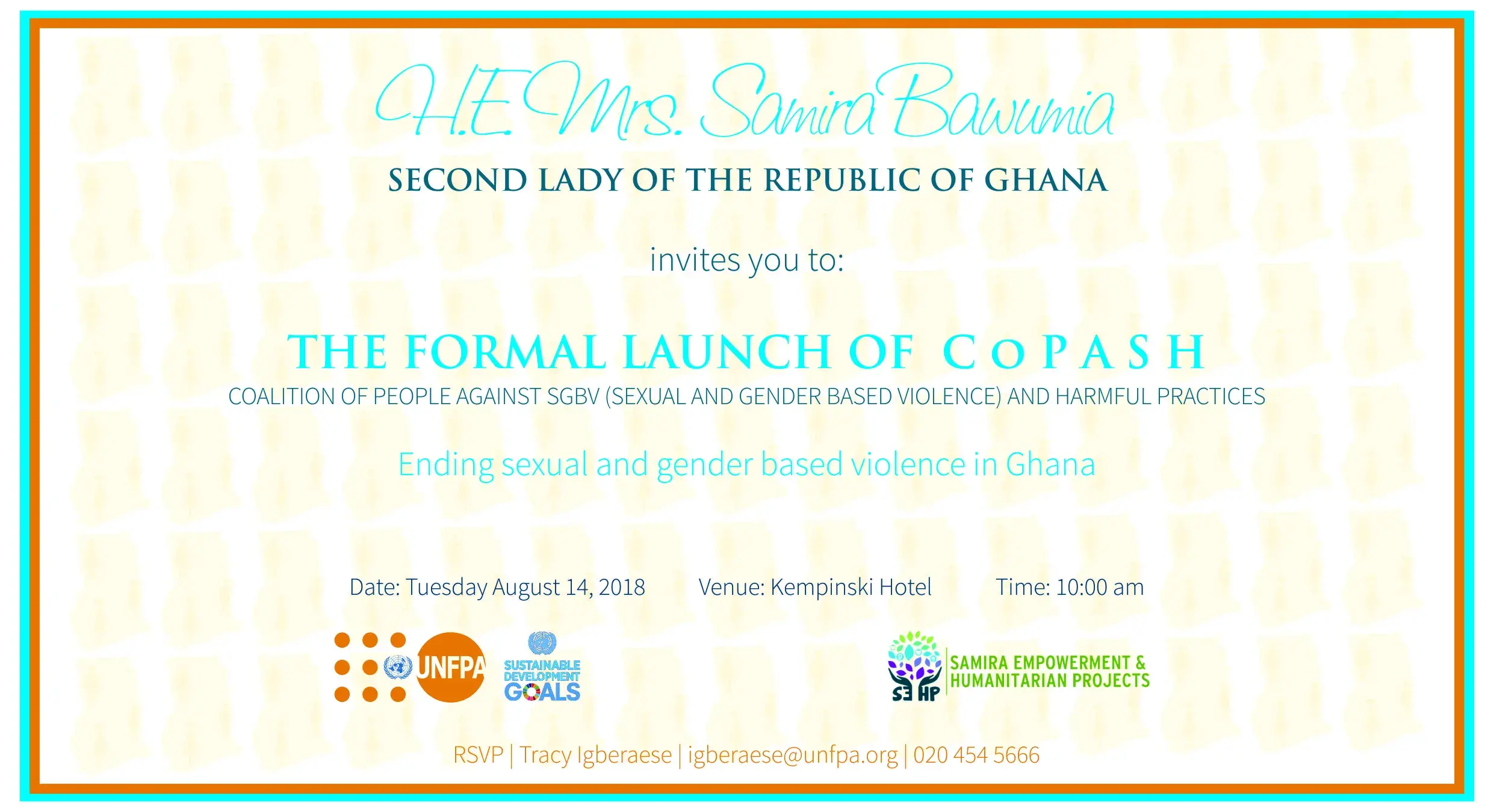 Launch of CoPASH (Coalition of People Against SGBV & Harmful Practices)