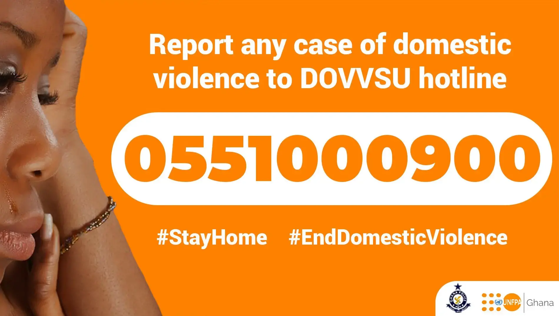 UNFPA supports DOVVSU to activate Domestic Violence Hotline