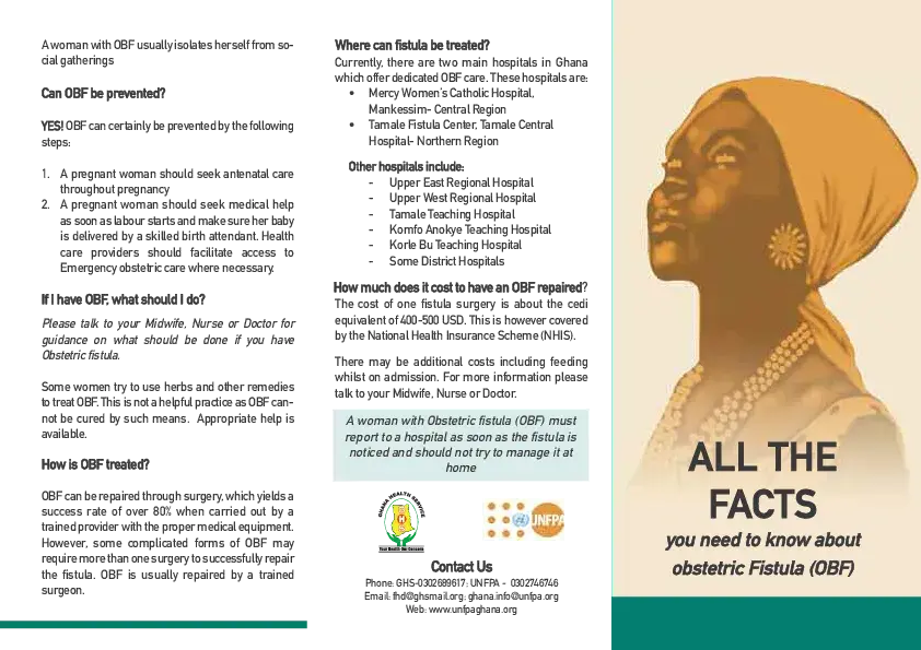  Obstetric Fistula Fact Sheet